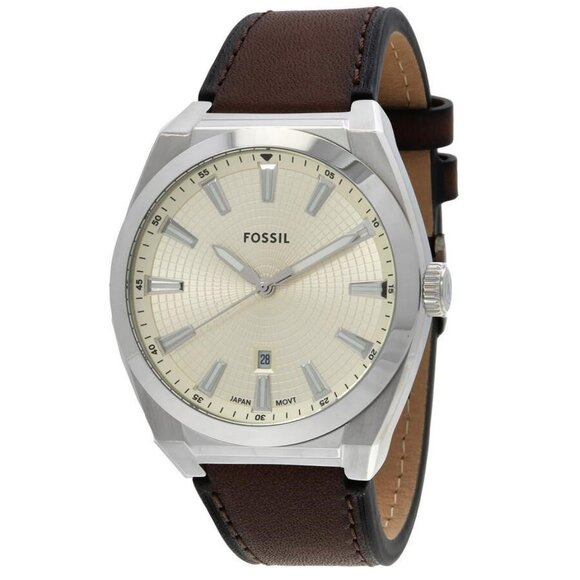 NWT Authentic Fossil Everett Quartz Champagne Dial Men's Watch - Picture 1 of 3